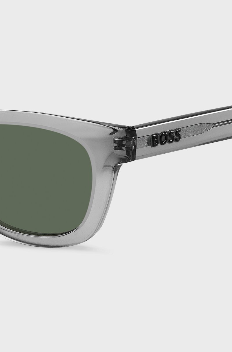 Hugo Boss Gafas De Sol De Acetato Gris Con Logo 3D