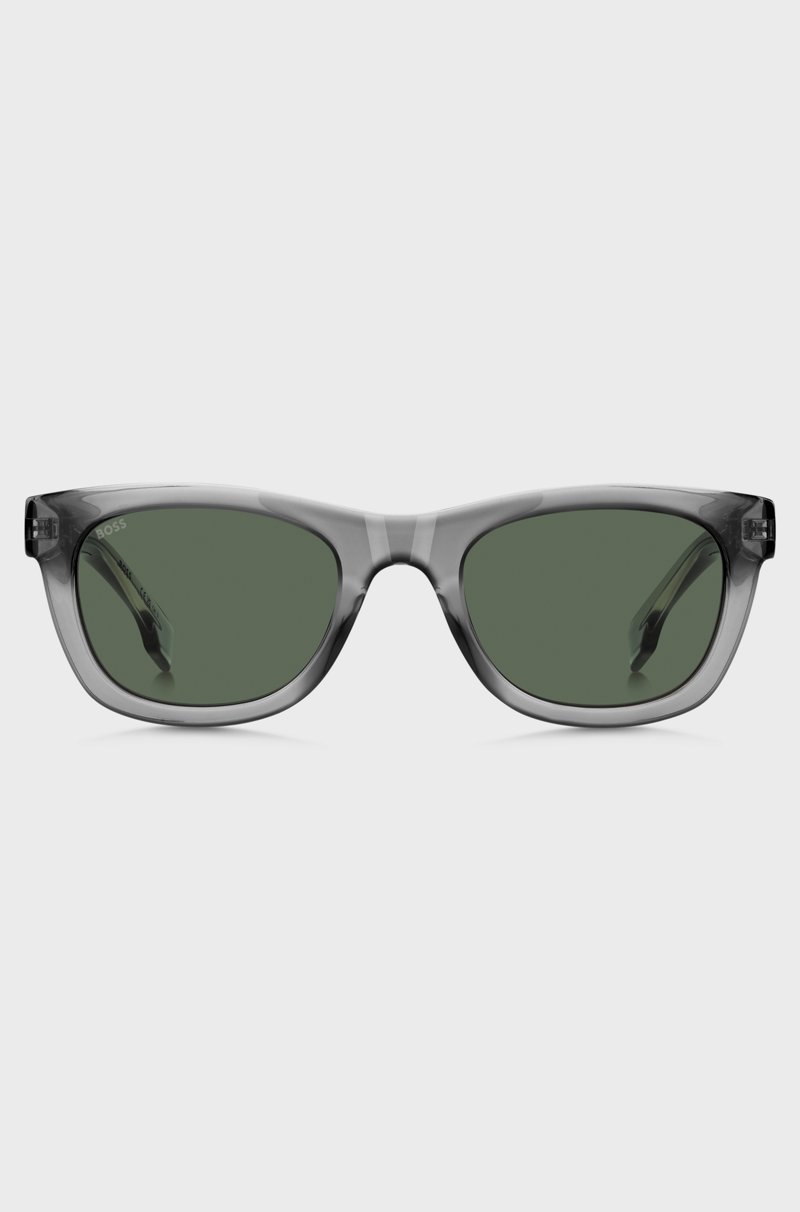 Hugo Boss Gafas De Sol De Acetato Gris Con Logo 3D
