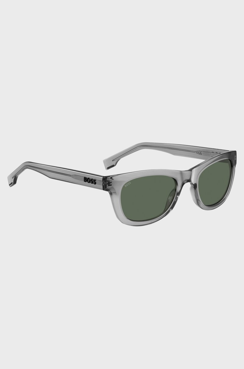 Hugo Boss Gafas De Sol De Acetato Gris Con Logo 3D