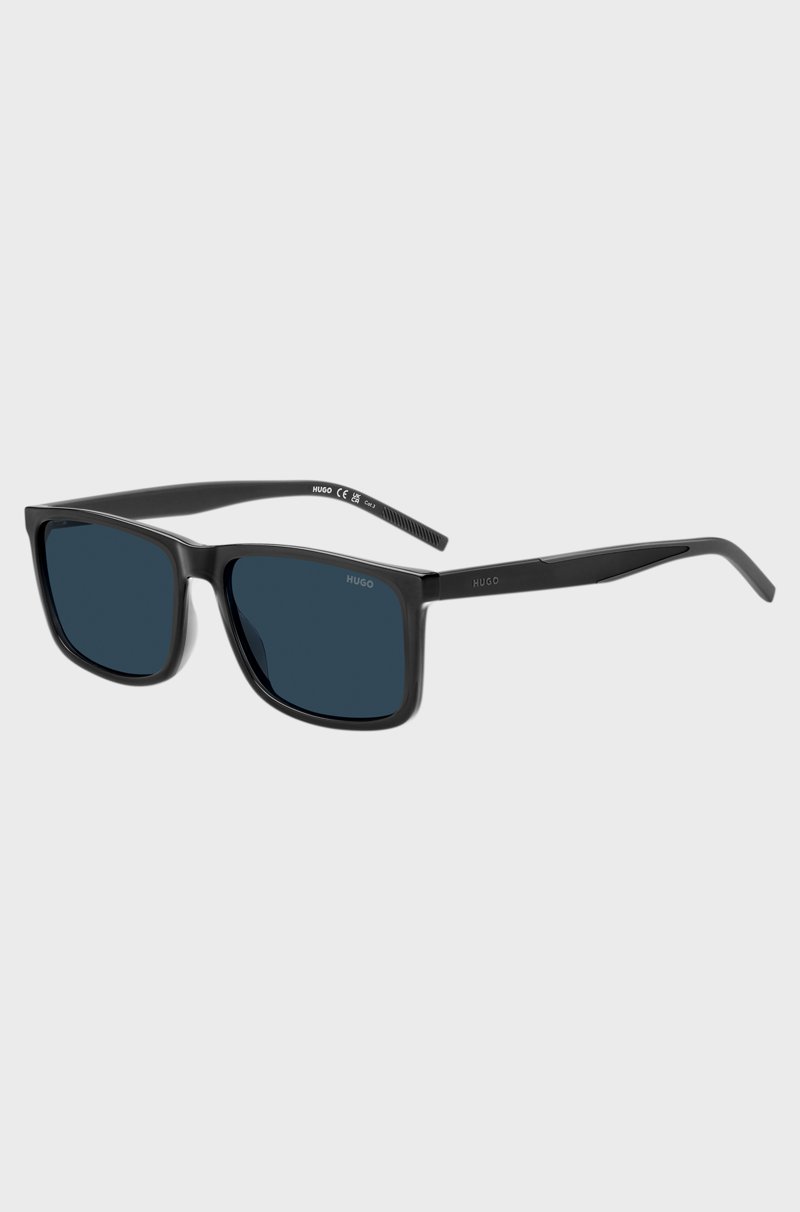 Hugo Boss Gafas de sol negras con lentes azules