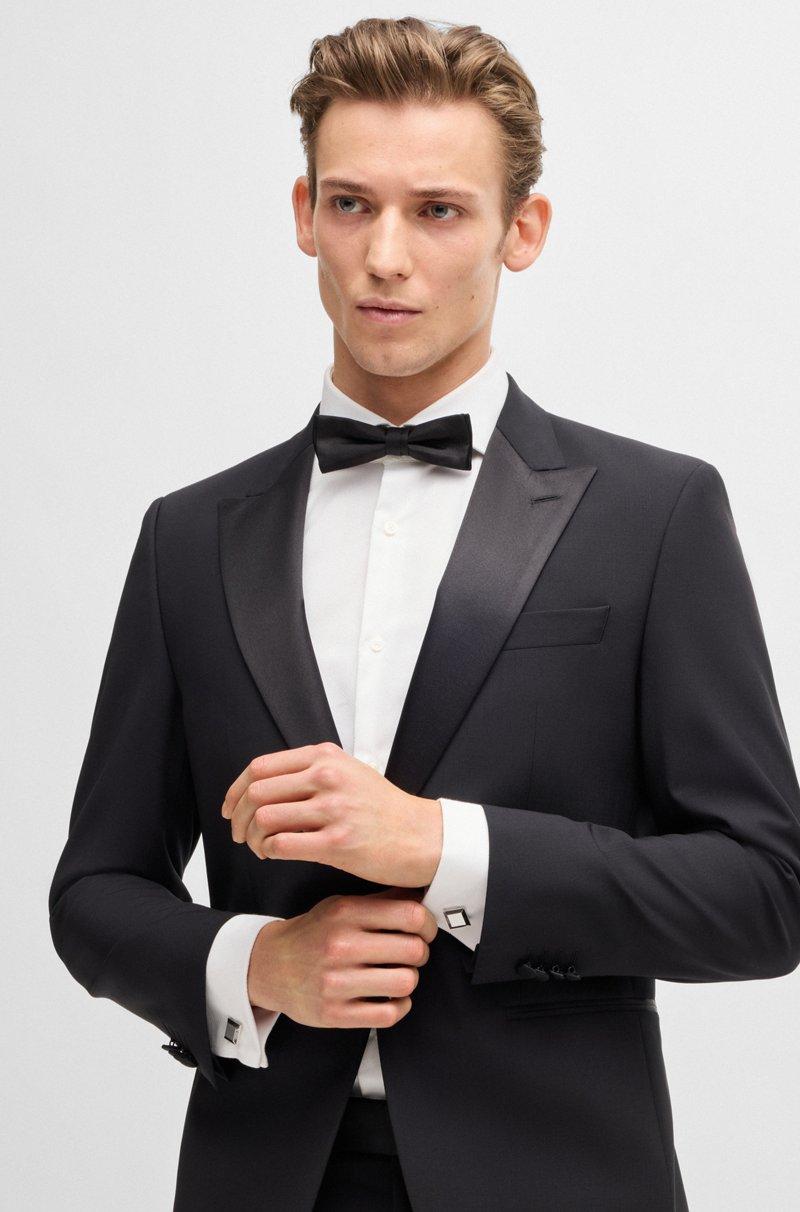 Hugo Boss Gemelos Cuadrados Con Líneas Grabadas