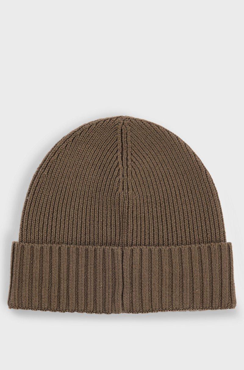 Hugo Boss Gorro De Punto De Canalé En Lana Merina