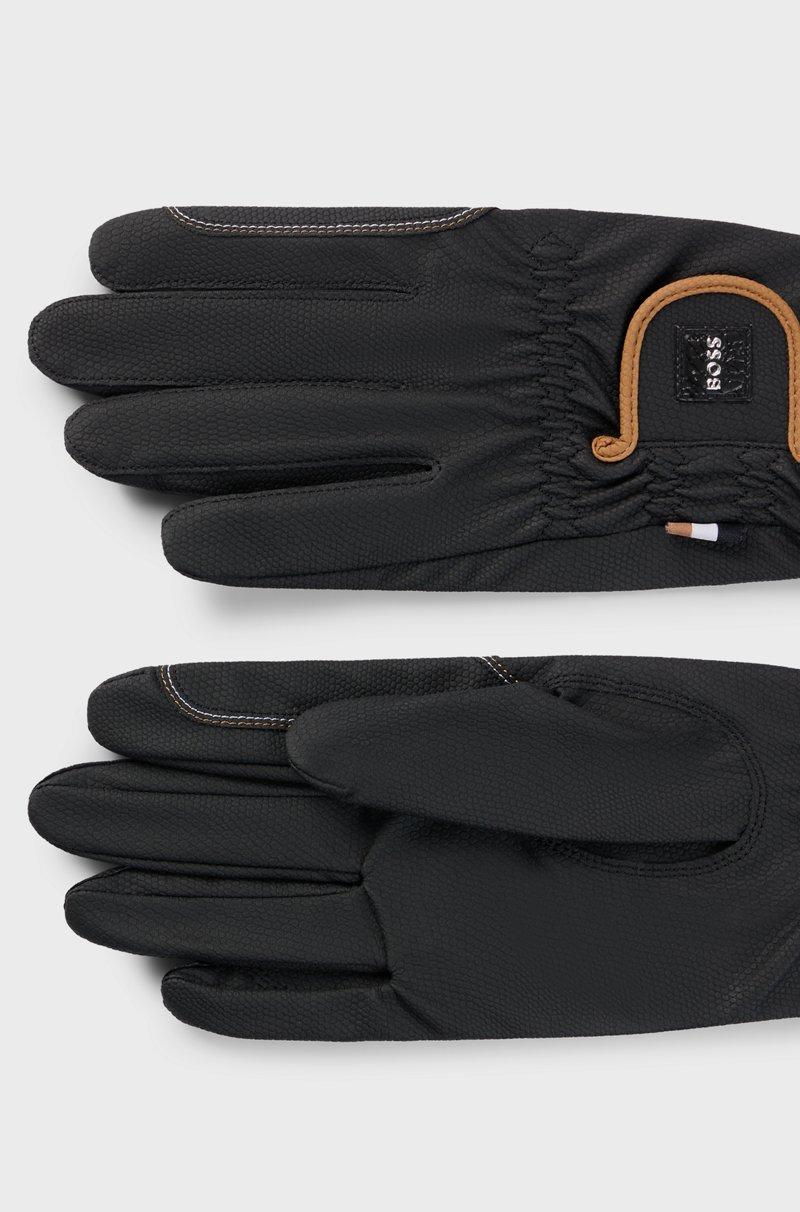 Hugo Boss Guantes De Equitación En Piel Sintética