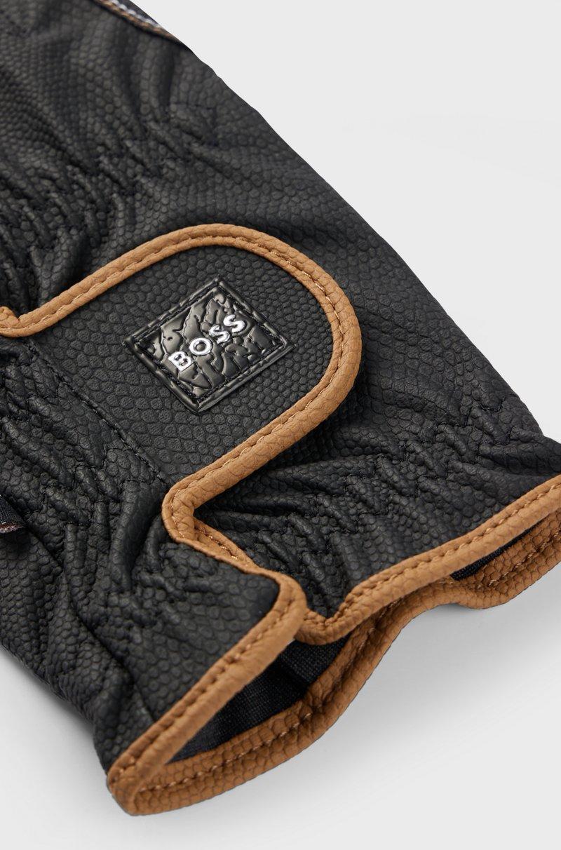 Hugo Boss Guantes De Equitación En Piel Sintética