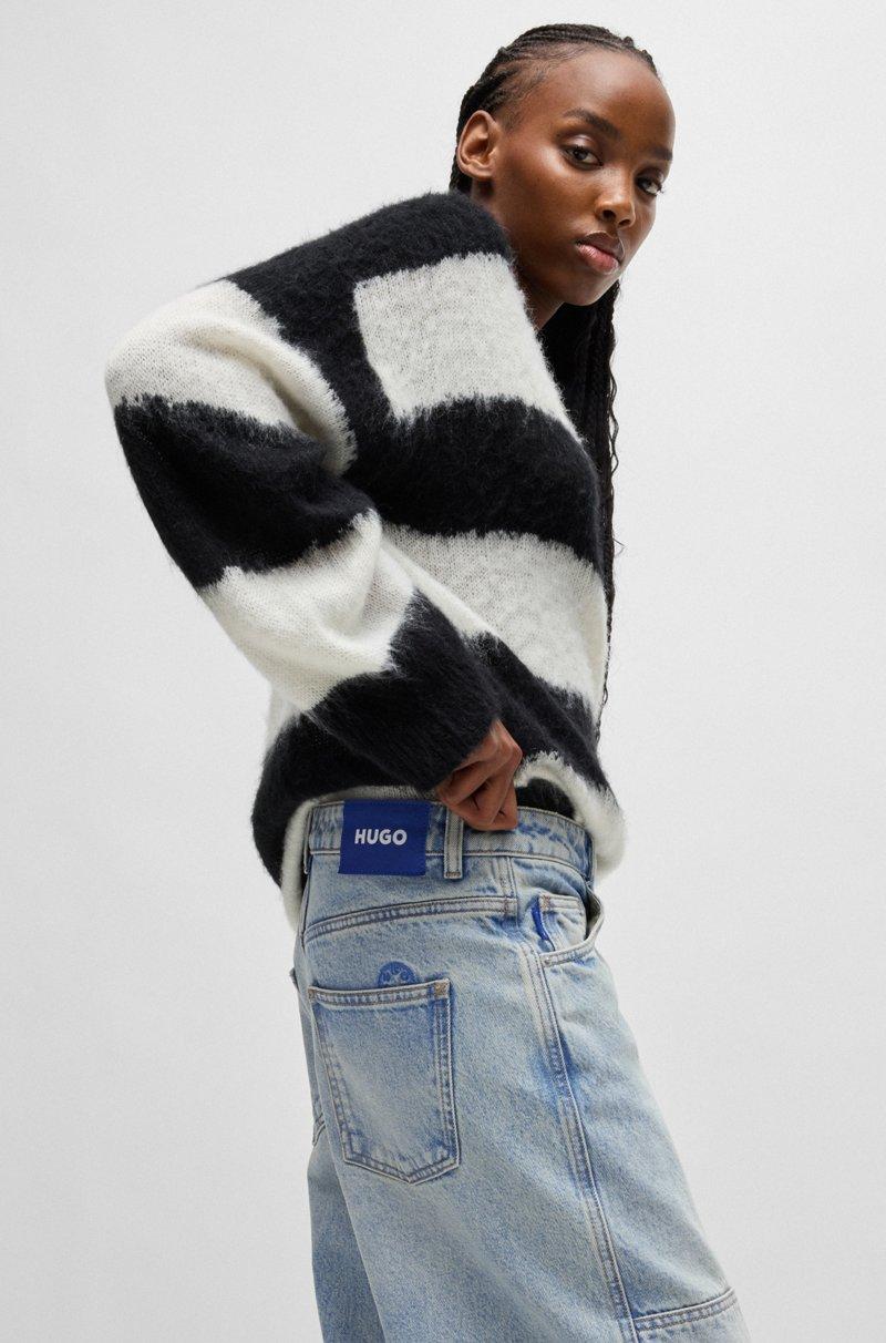 Hugo Boss Jeans Baggy Fit De Denim Rígido Azul