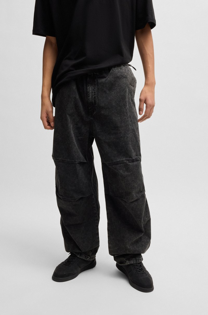 Hugo Boss Jeans Baggy Fit De Denim Rígido Negro