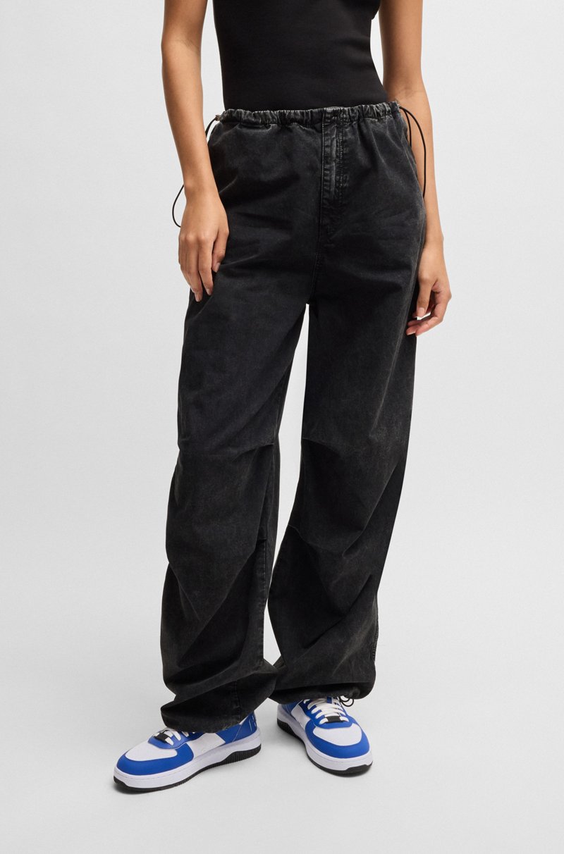 Hugo Boss Jeans Baggy Fit De Denim Rígido Negro