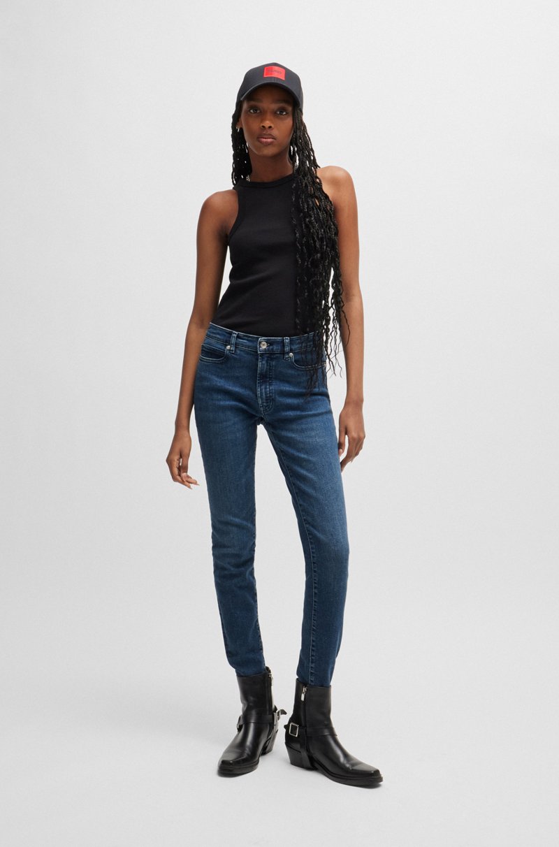 Hugo Boss Jeans Skinny Fit En Denim Elástico Azul