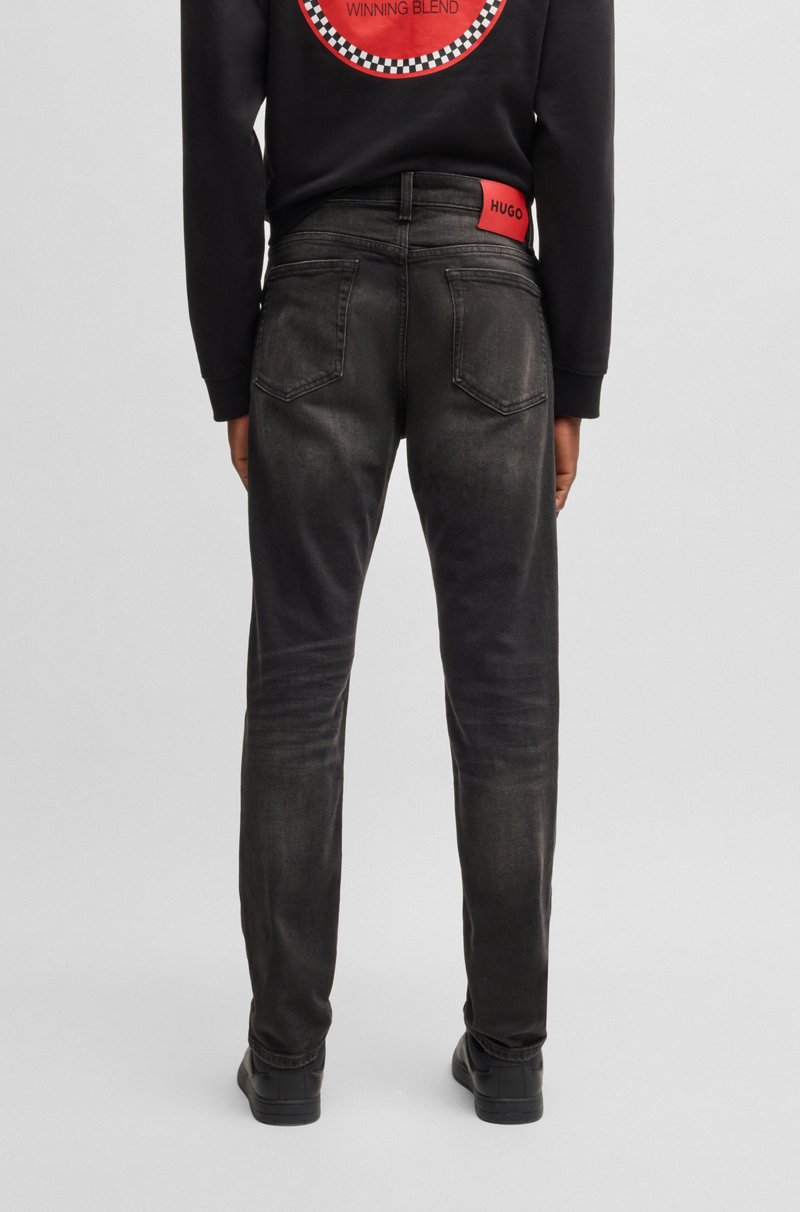 Hugo Boss Jeans Slim Fit De Denim Elástico Negro