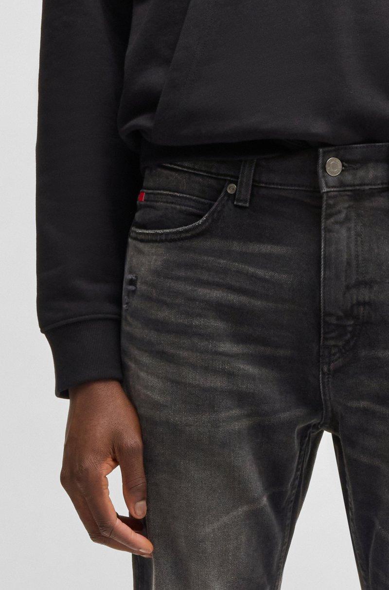 Hugo Boss Jeans Slim Fit De Denim Elástico Negro