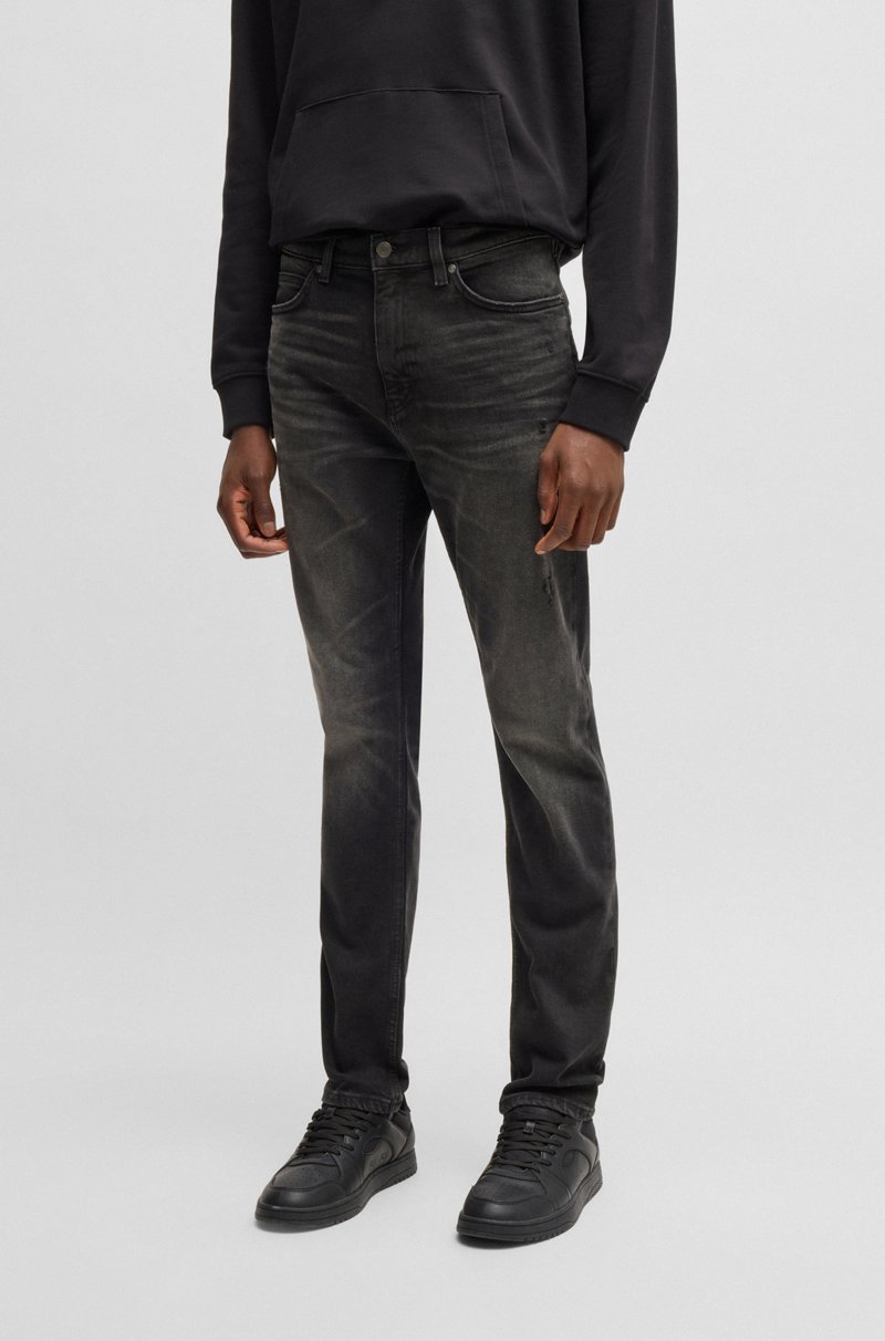 Hugo Boss Jeans slim fit de denim elástico negro