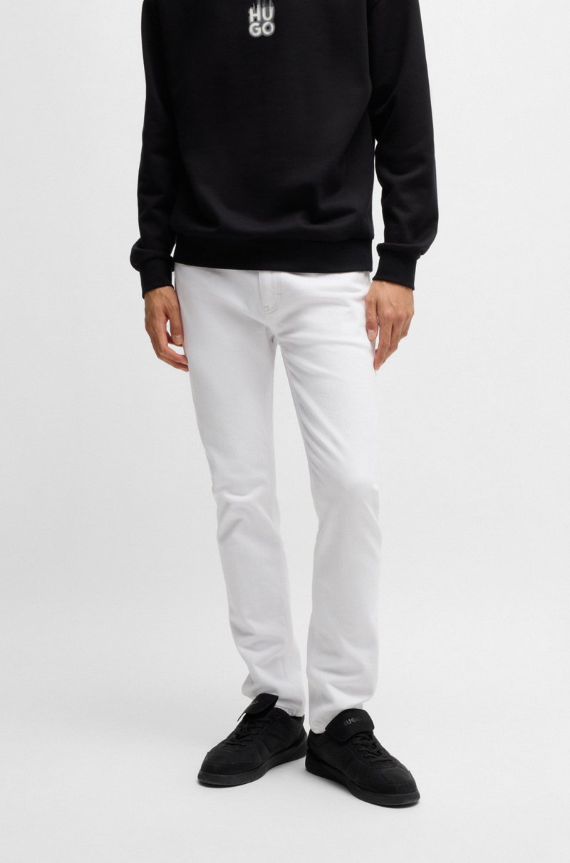 Hugo Boss Jeans slim fit en denim elástico blanco