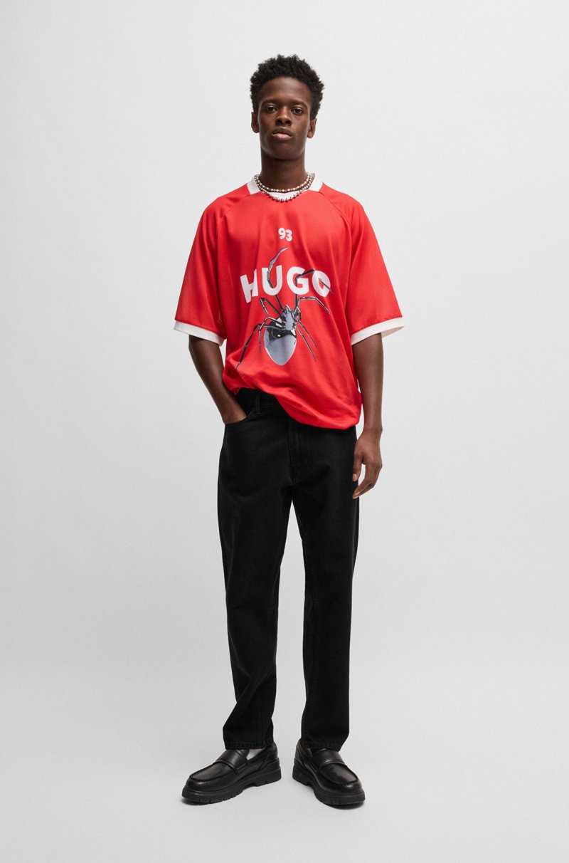 Hugo Boss Jeans Tapered Fit En Denim Negro