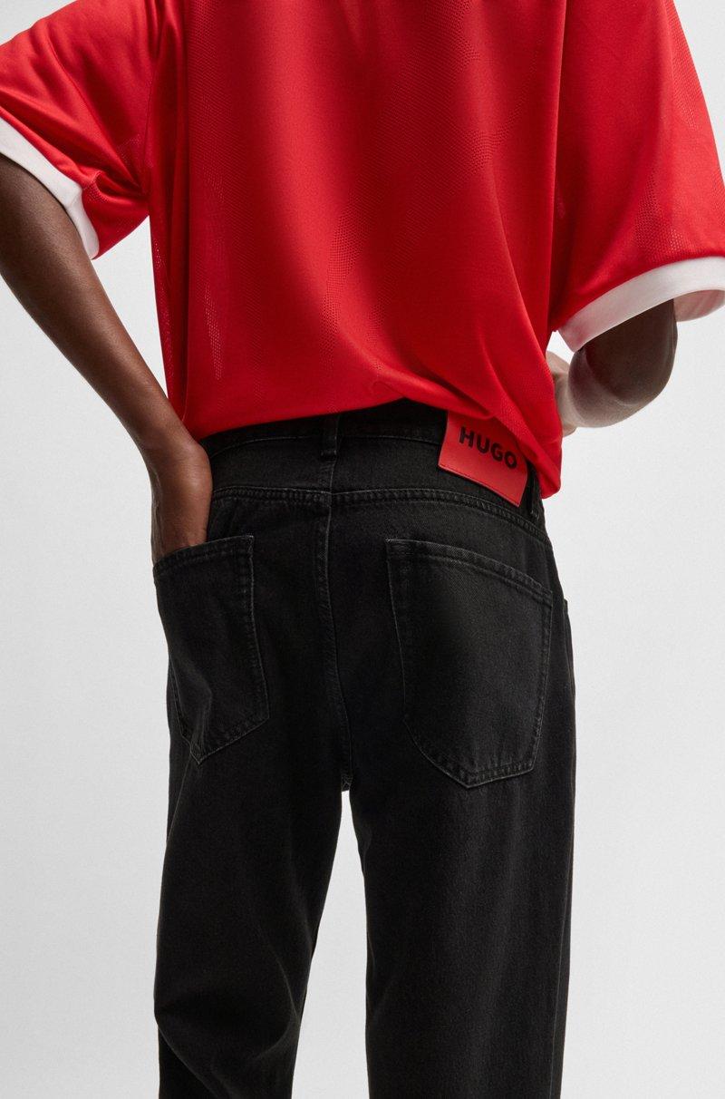 Hugo Boss Jeans Tapered Fit En Denim Negro