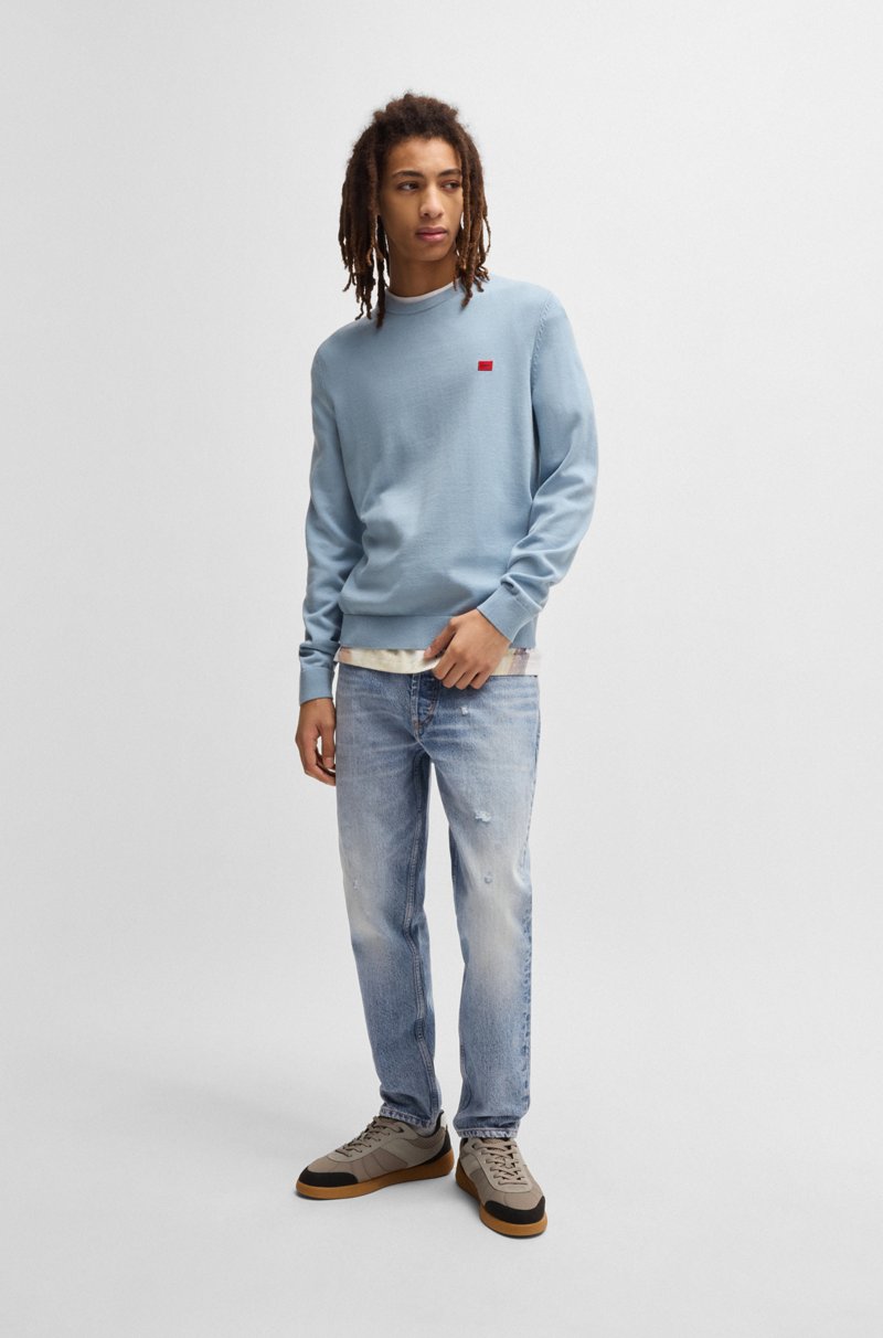 Hugo Boss Jeans Tapered Fit En Denim Rígido Azul