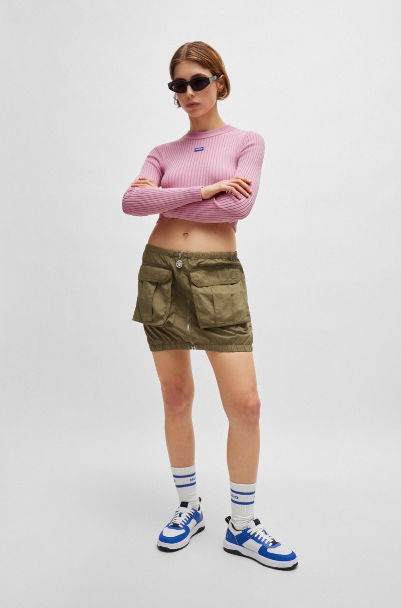 Hugo Boss Jersey Corto Con Etiqueta Con Logo Azul