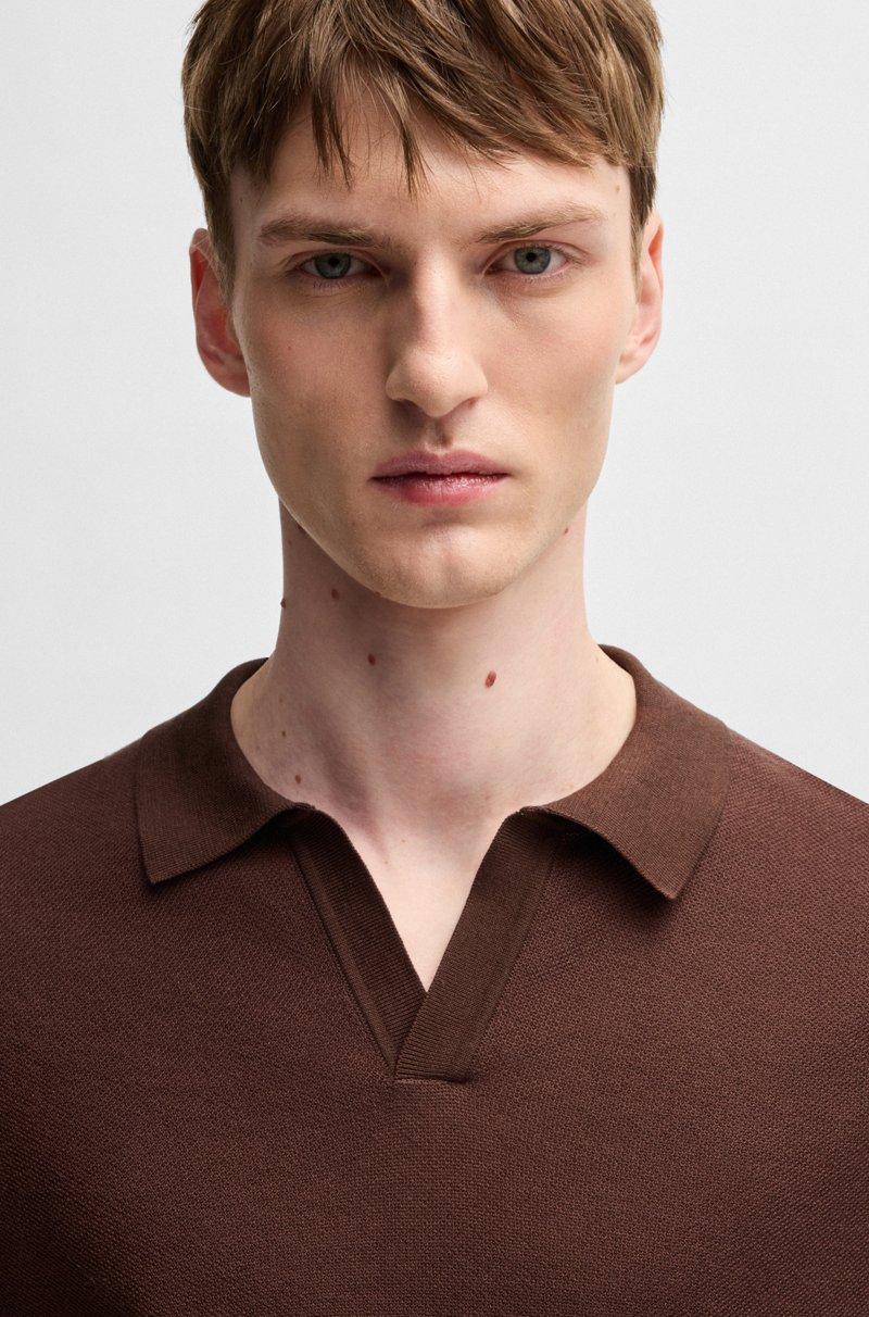 Hugo Boss Jersey De Algodón Con Cuello Johnny