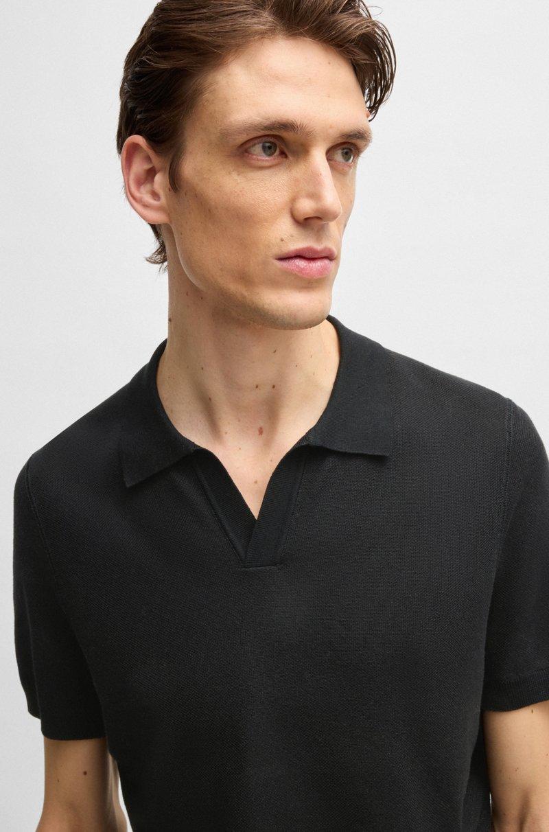 Hugo Boss Jersey De Algodón Con Cuello Johnny