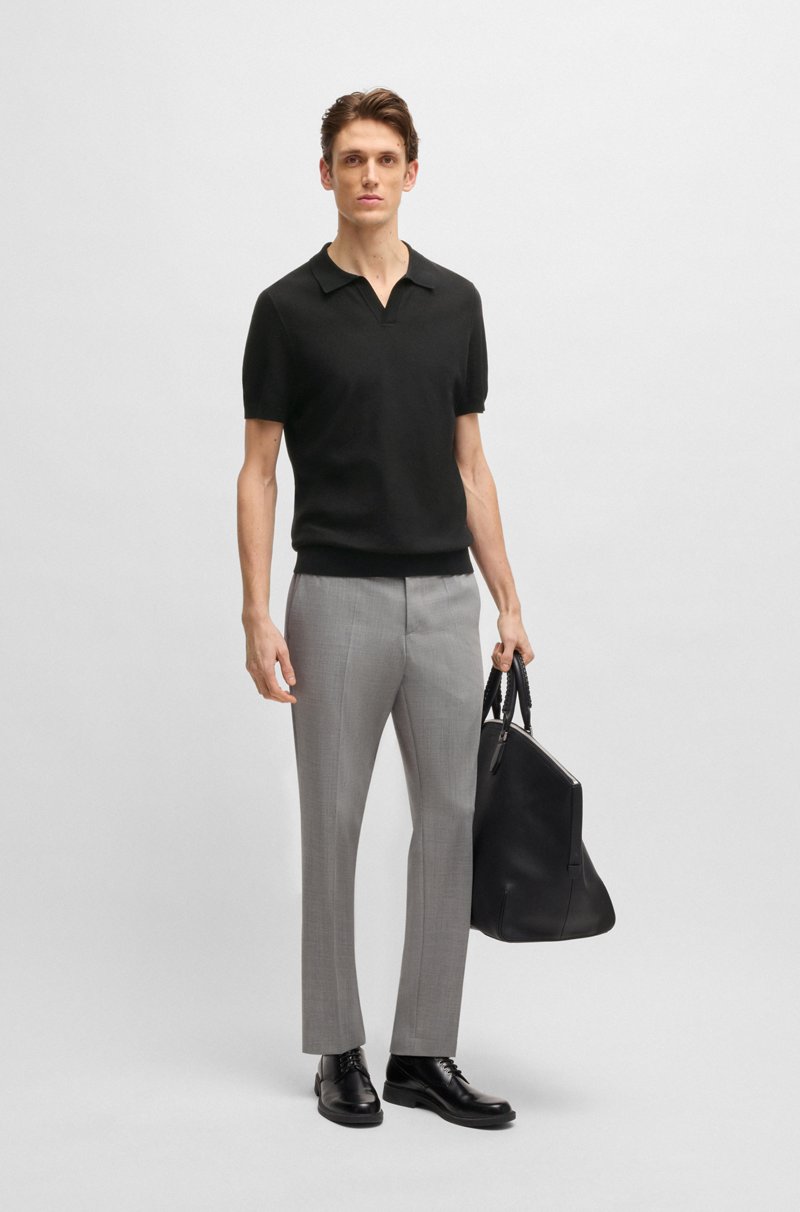 Hugo Boss Jersey De Algodón Con Cuello Johnny