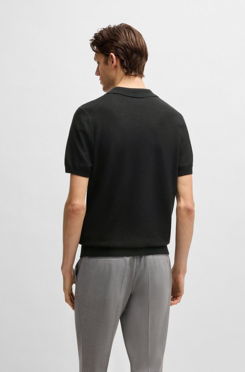 Hugo Boss Jersey De Algodón Con Cuello Johnny