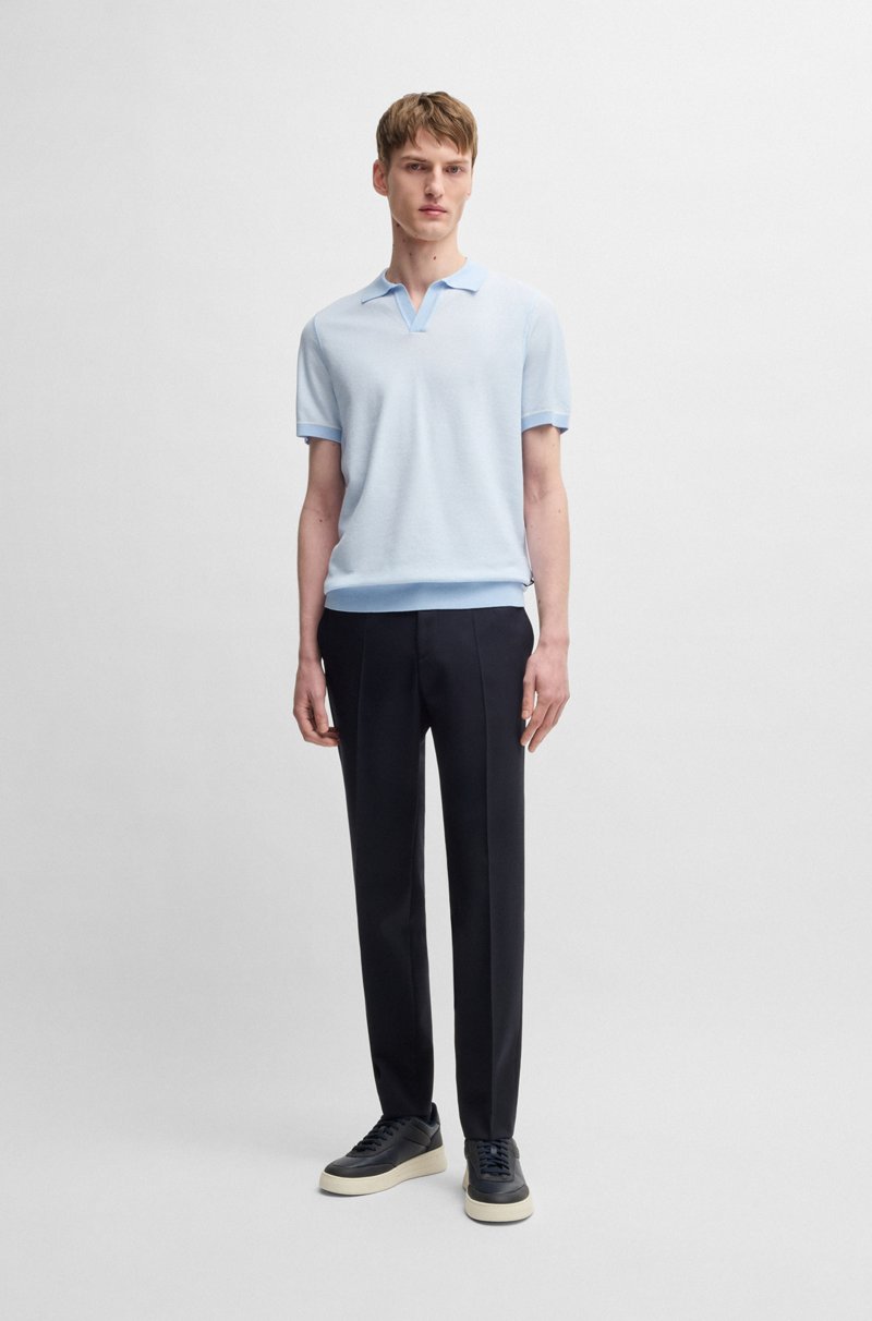 Hugo Boss Jersey De Algodón Con Cuello Johnny