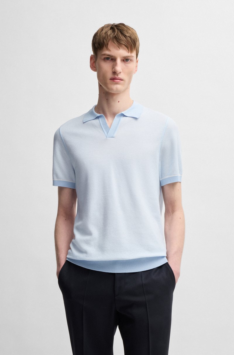 Hugo Boss Jersey de algodón con cuello Johnny