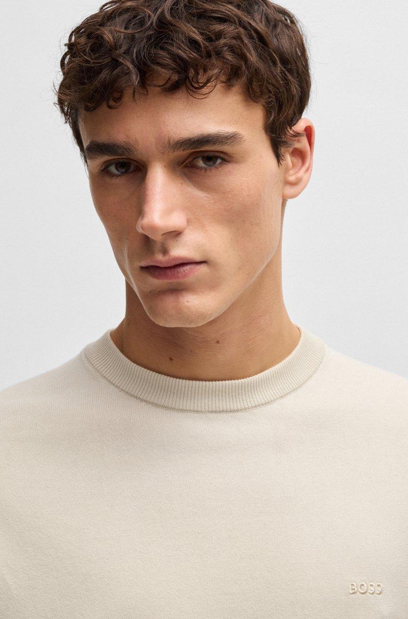 Hugo Boss Jersey De Algodón Con Logo Bordado