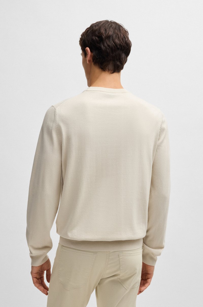 Hugo Boss Jersey De Algodón Con Logo Bordado