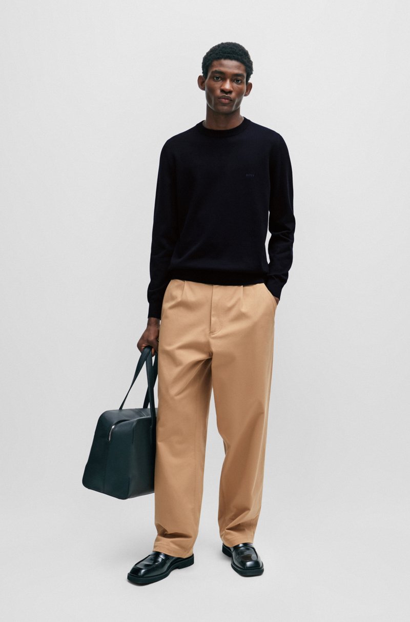 Hugo Boss Jersey De Algodón Con Logo Bordado