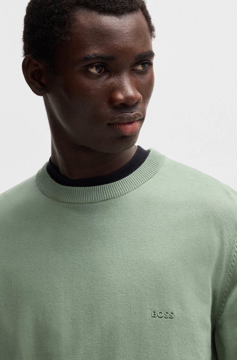 Hugo Boss Jersey De Algodón Con Logo Bordado