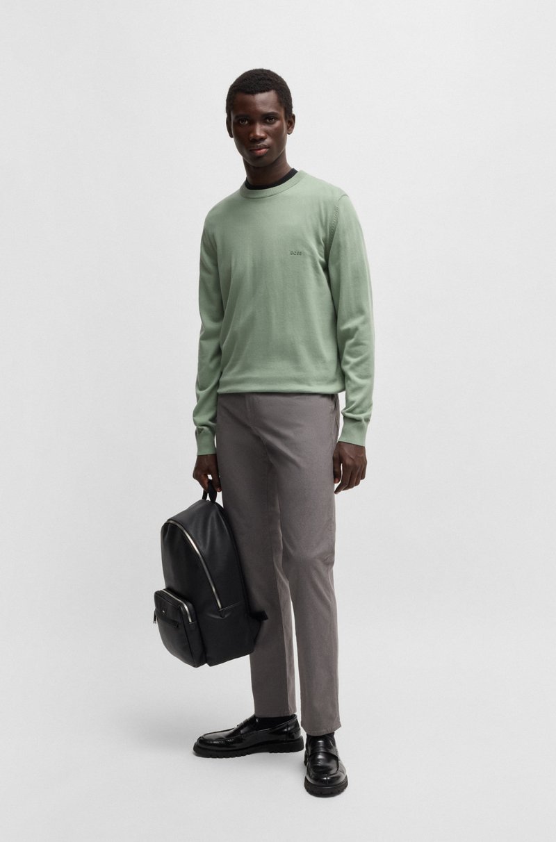 Hugo Boss Jersey De Algodón Con Logo Bordado