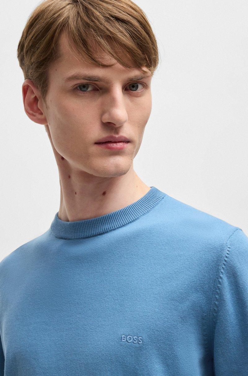 Hugo Boss Jersey De Algodón Con Logo Bordado