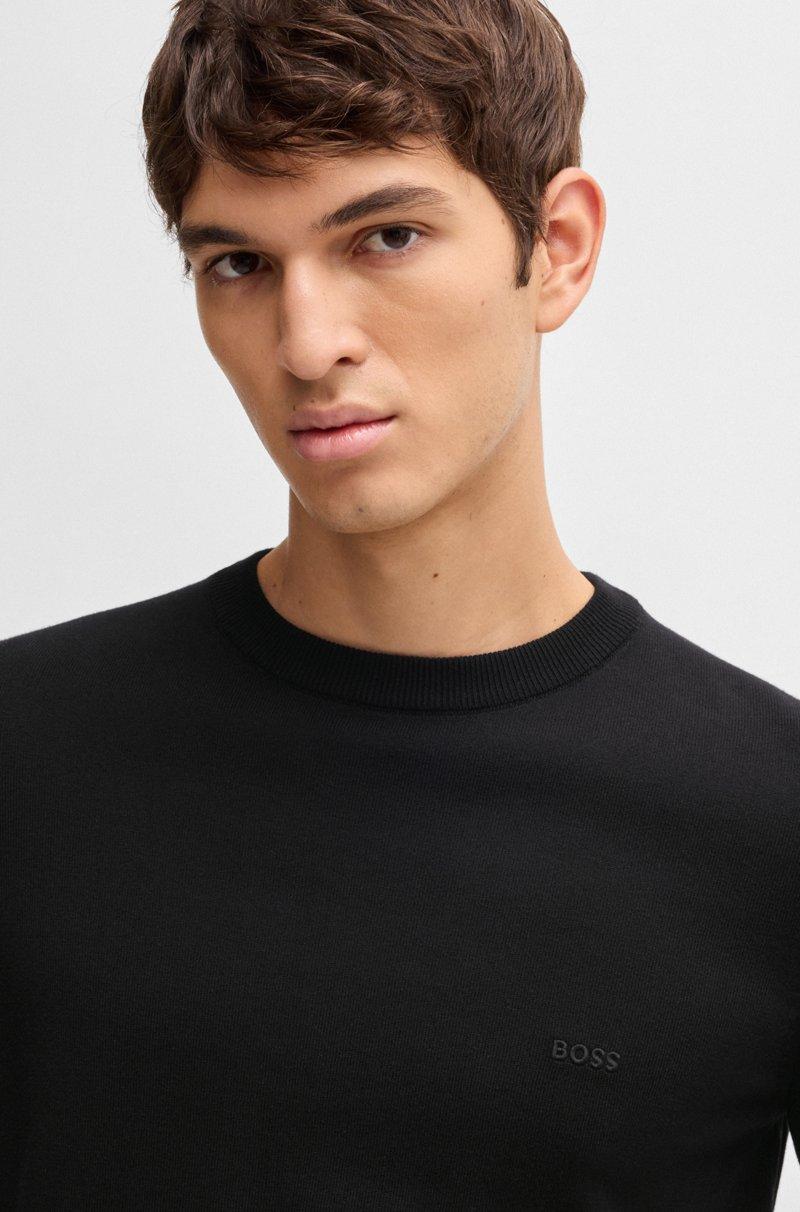 Hugo Boss Jersey De Algodón Con Logo Bordado