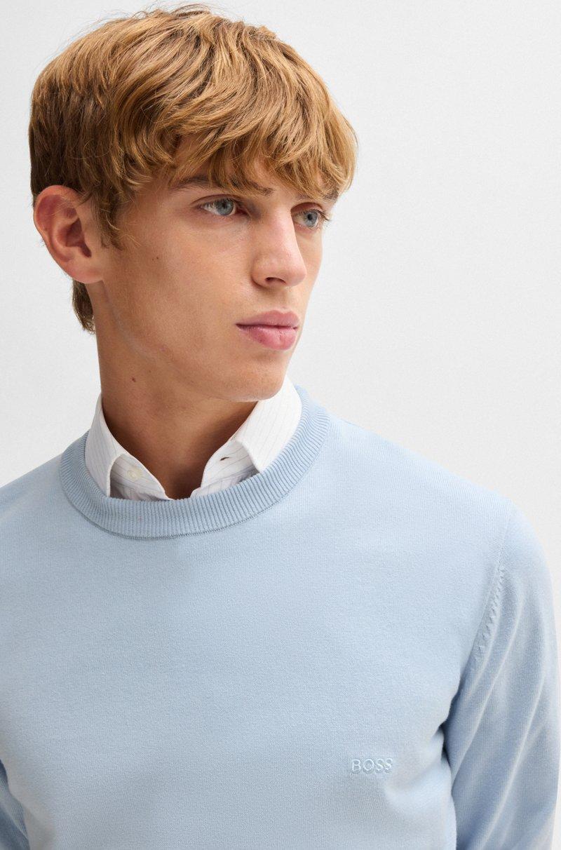 Hugo Boss Jersey De Algodón Con Logo Bordado