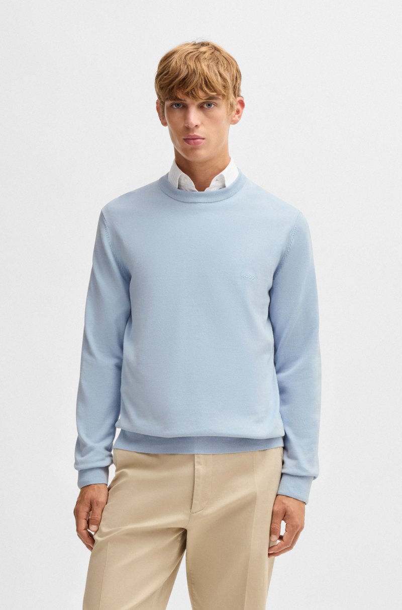 Hugo Boss Jersey de algodón con logo bordado