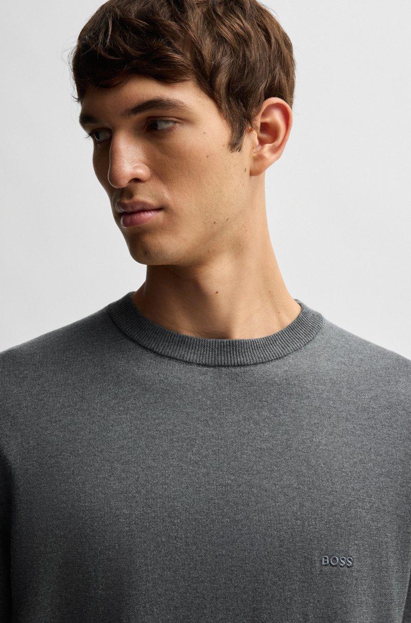 Hugo Boss Jersey De Algodón Con Logo Bordado