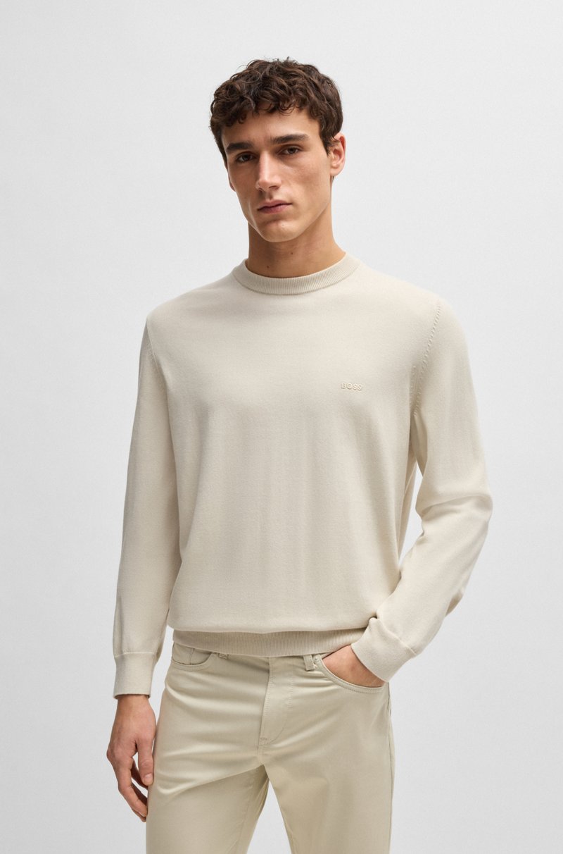 Hugo Boss Jersey de algodón con logo bordado