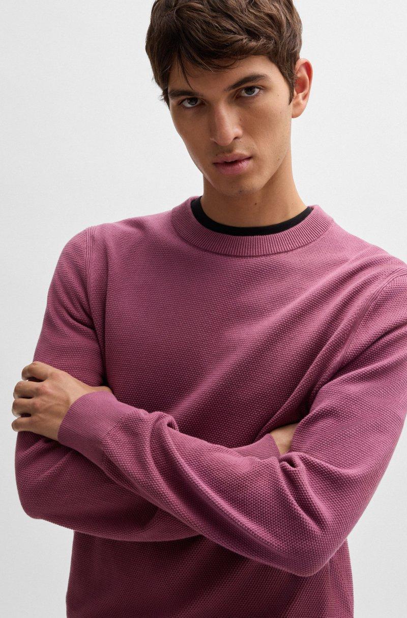 Hugo Boss Jersey De Algodón Con Microestructura