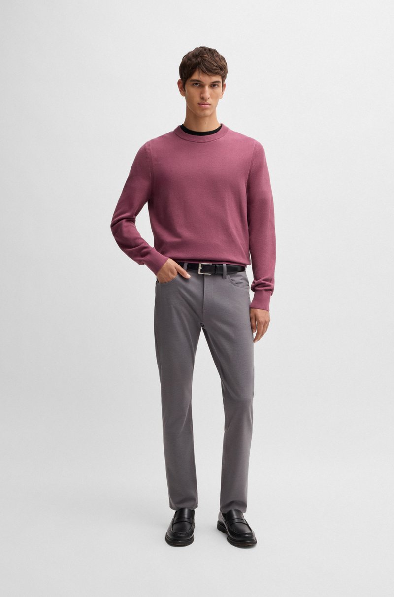 Hugo Boss Jersey De Algodón Con Microestructura