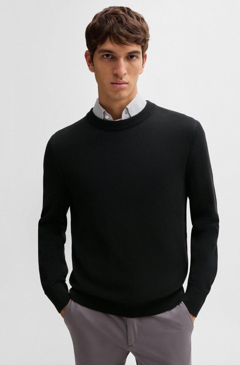 Hugo Boss Jersey De Algodón Con Microestructura