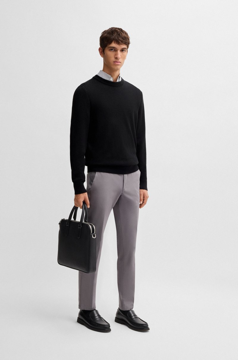 Hugo Boss Jersey De Algodón Con Microestructura