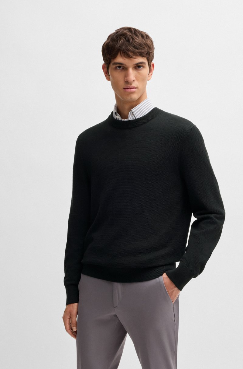 Hugo Boss Jersey de algodón con microestructura