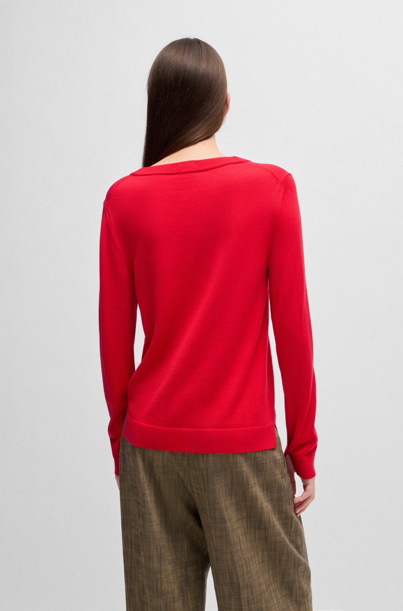 Hugo Boss Jersey De Cuello Redondo En Lana Merina