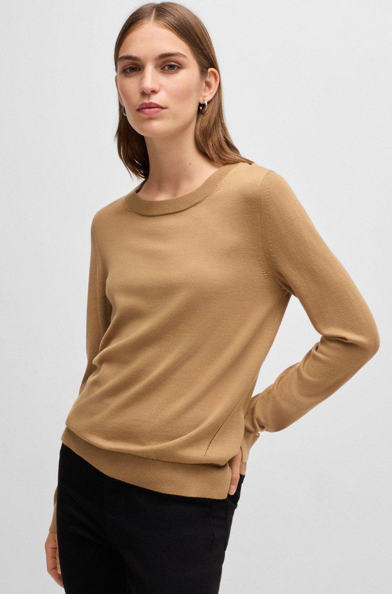 Hugo Boss Jersey De Cuello Redondo En Lana Merina