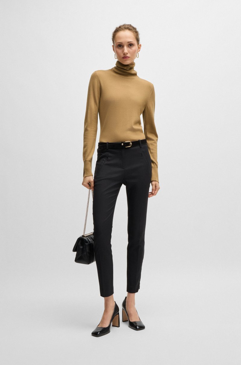 Hugo Boss Jersey De Cuello Vuelto En Lana Virgen