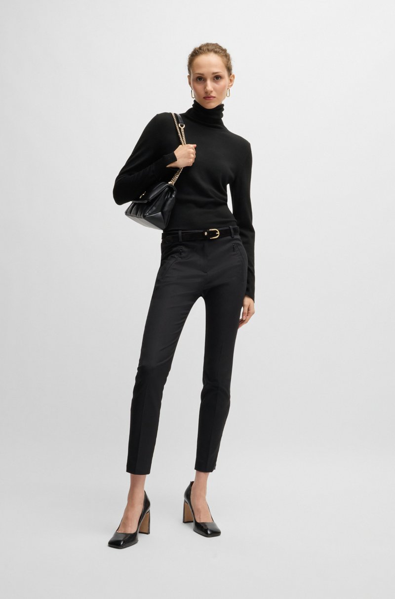 Hugo Boss Jersey De Cuello Vuelto En Lana Virgen