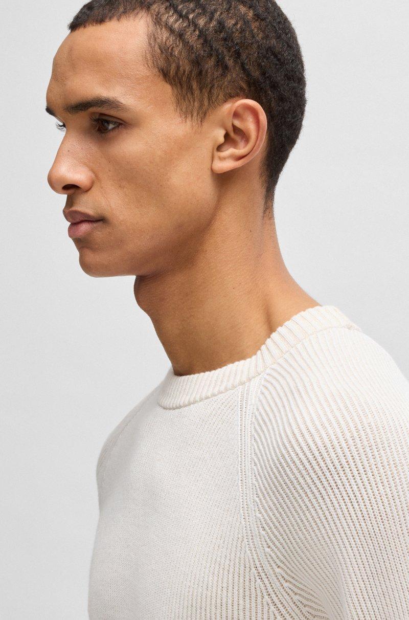Hugo Boss Jersey De Lino Y Algodón En Punto Rayado