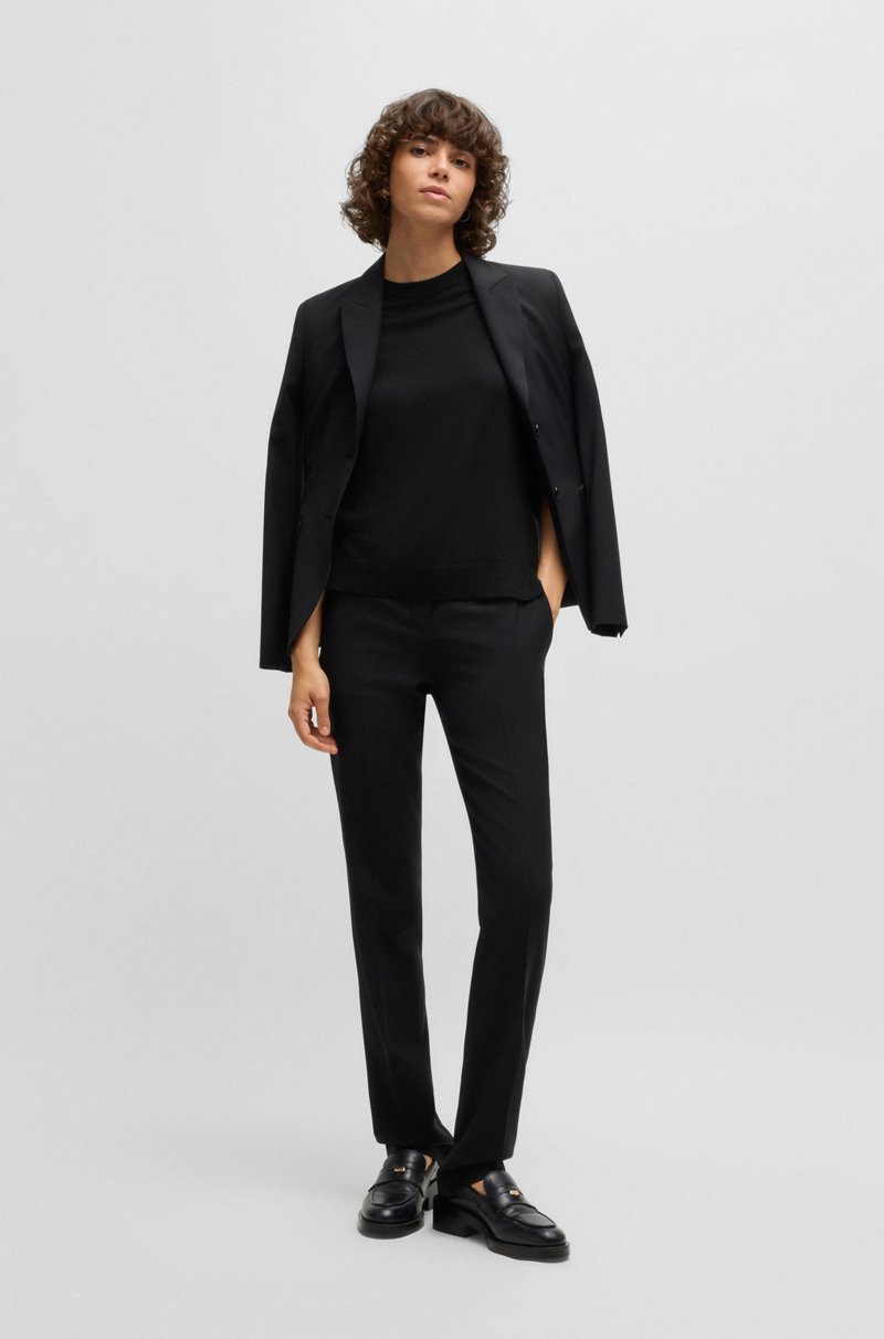 Hugo Boss Jersey De Manga Corta En Lana Merina