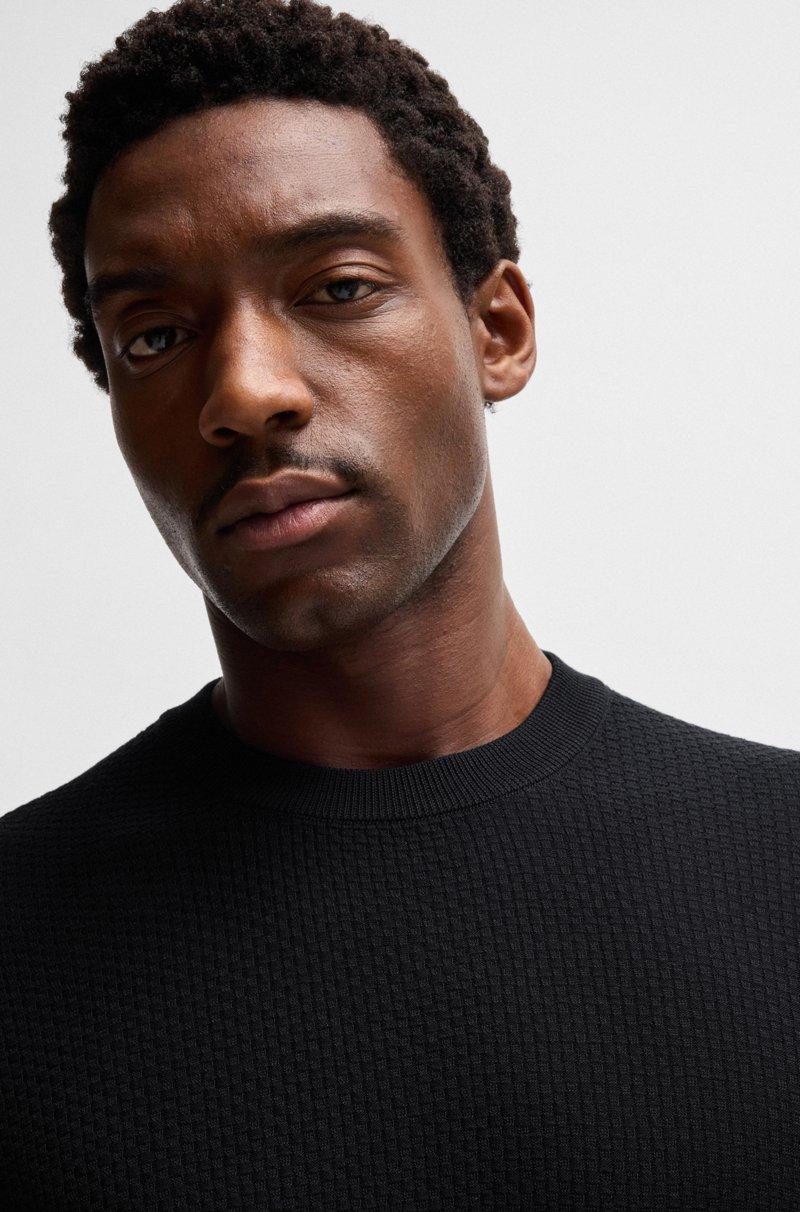 Hugo Boss Jersey De Seda Con Estructura De Punto