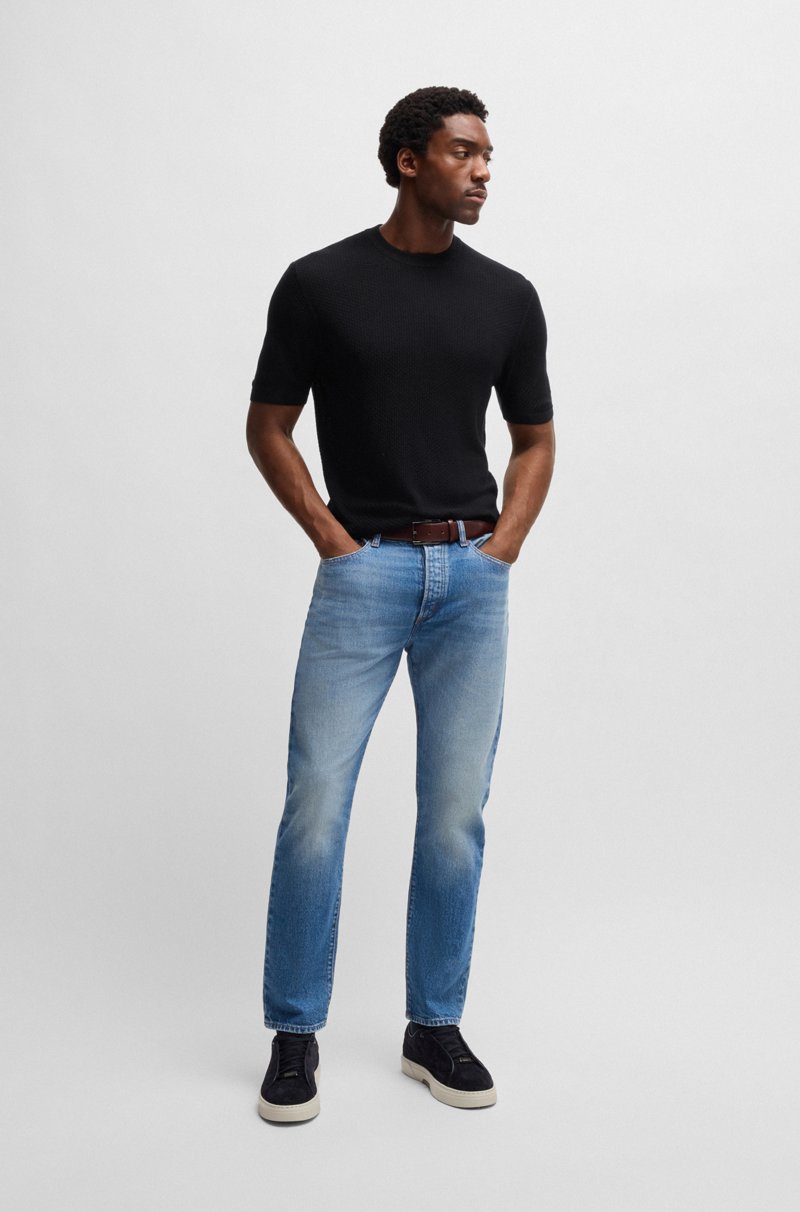 Hugo Boss Jersey De Seda Con Estructura De Punto